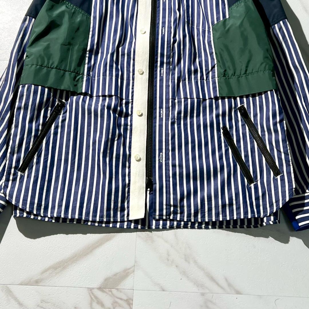 極美品✨sacai サカイ 21AW ドッキング ポプリン シャツ ジャケット