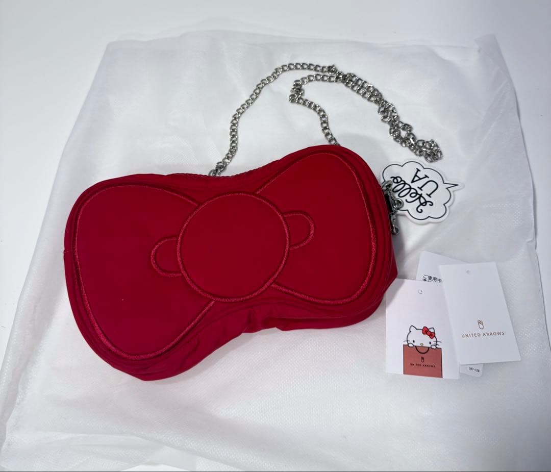 HELLO KITTY UNITED ARROWSリボン ショルダーバッグ 赤 - メルカリ