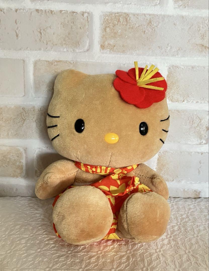 ハローキティ 日焼け ぬいぐるみ ハワイアン 2000年製