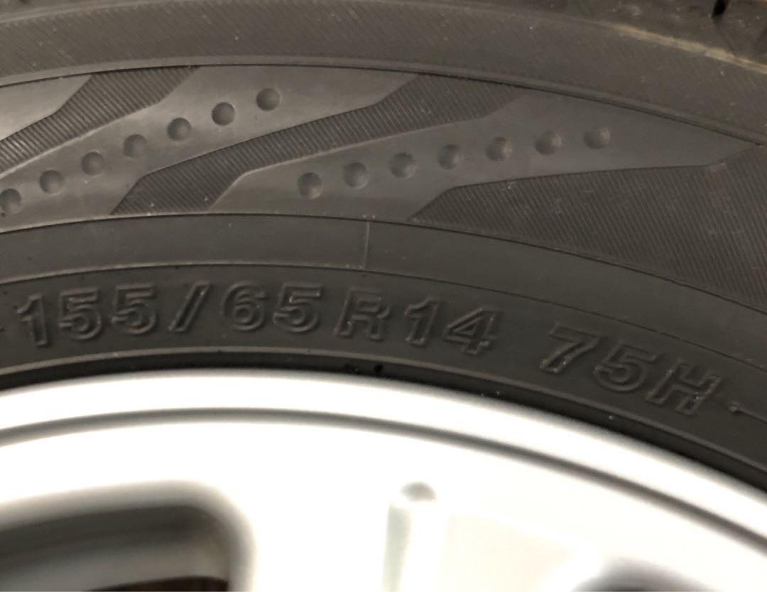 ダイハツ L150S 純正 アルミホイール・タイヤ×4本//155/65R14