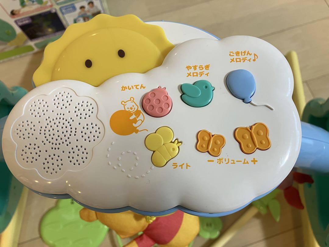 【美品】プーメリー くまのプーさん えらべる回転6wayジムにへんしんメリー