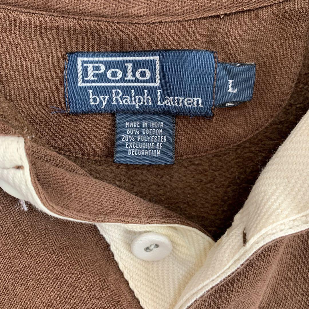 Polo Ralph Lauren ブラウン パーカー　ハーフボタン　古着