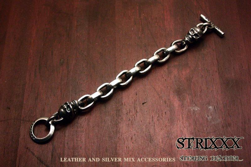 23　２スカル　フラットあずきブレスレット STRIXXX