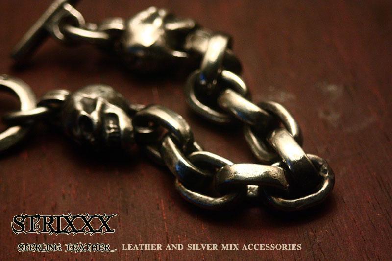 23　２スカル　フラットあずきブレスレット STRIXXX