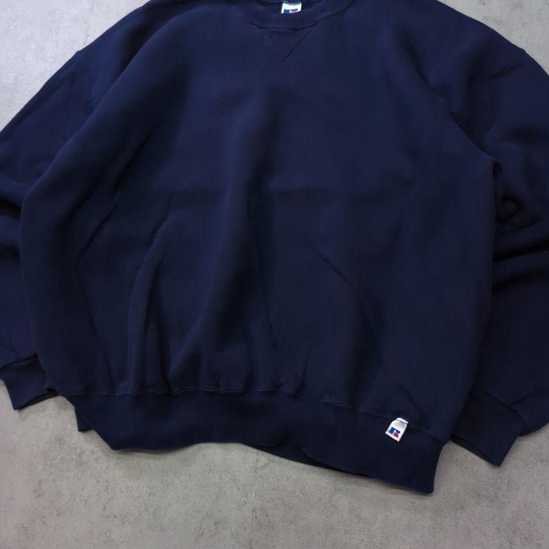 90s RUSSELL ATHLETIC XXL ネイビー 無地 スウェット