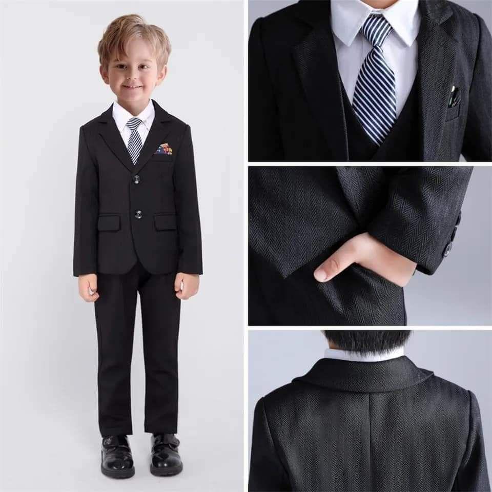 新品 150 キッズ 男の子 ブラックスーツ 卒業式 結婚式 7点セット