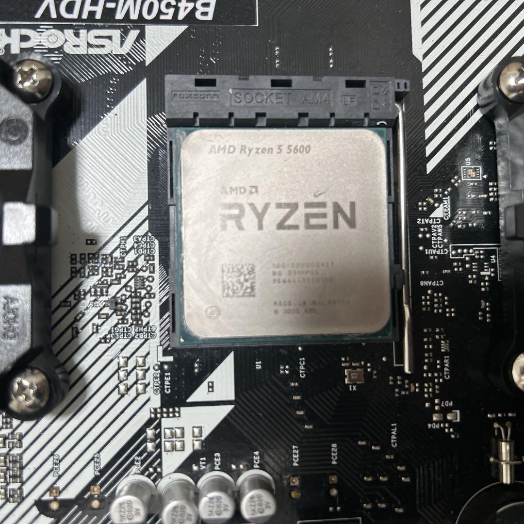 【動作未確認】Ryzen5 5600&B450-HDV 動作未確認】Ryzen5 5600&B450-HDV （Ryzen 4500から交換したら