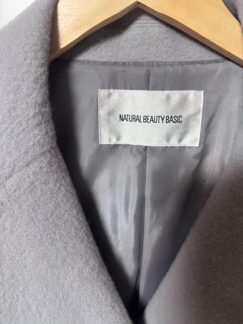 NATURAL BEAUTY BASIC ダブルチェスターモッサコート