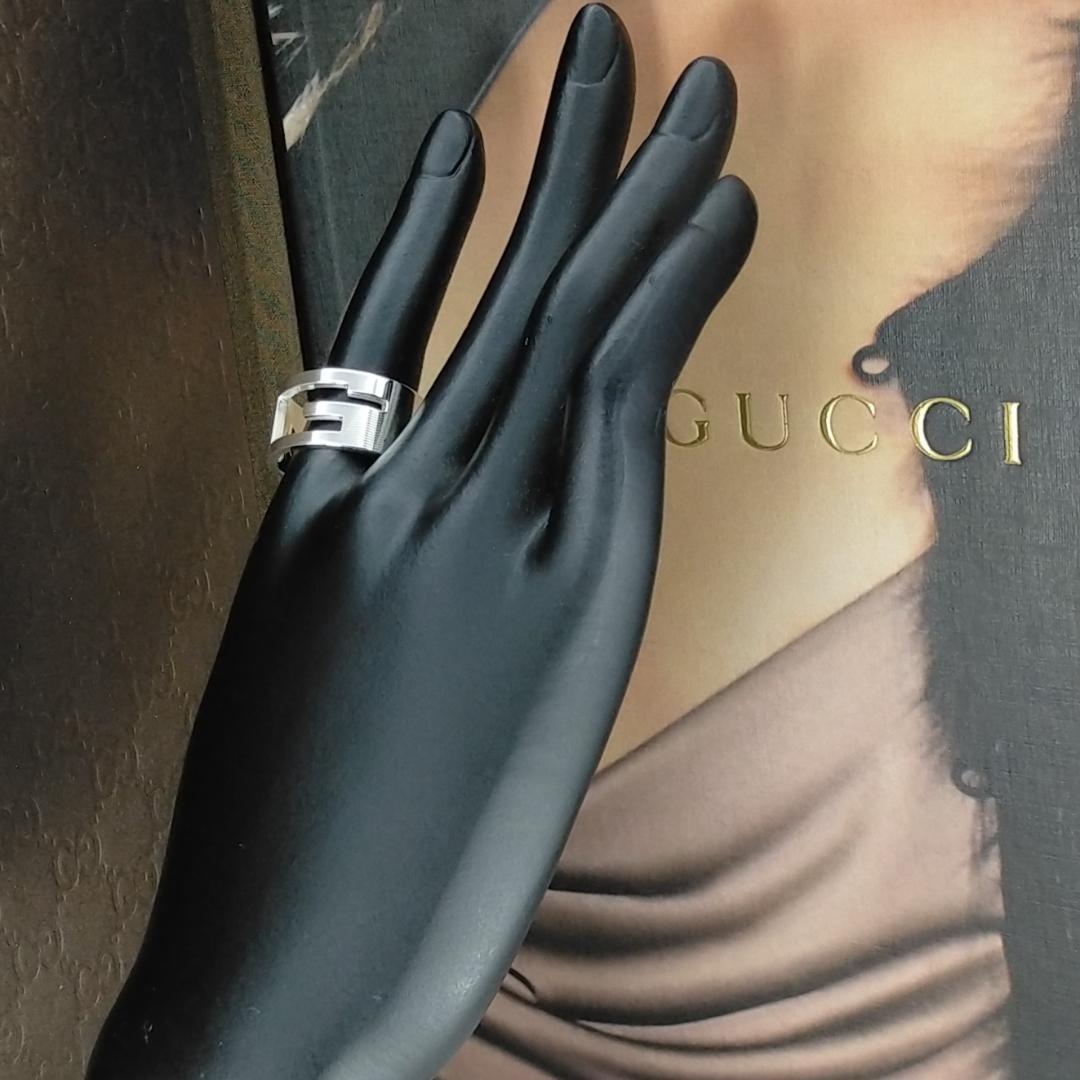 ★GWセール★【GUCCI】ブランデッド　Ｇ　ワイド　リング　２０号　2025