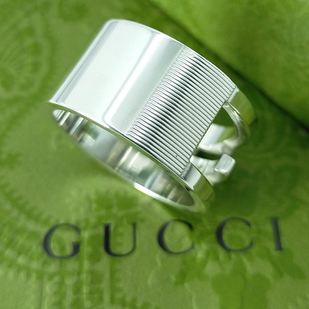 ★GWセール★【GUCCI】ブランデッド　Ｇ　ワイド　リング　２０号　2025