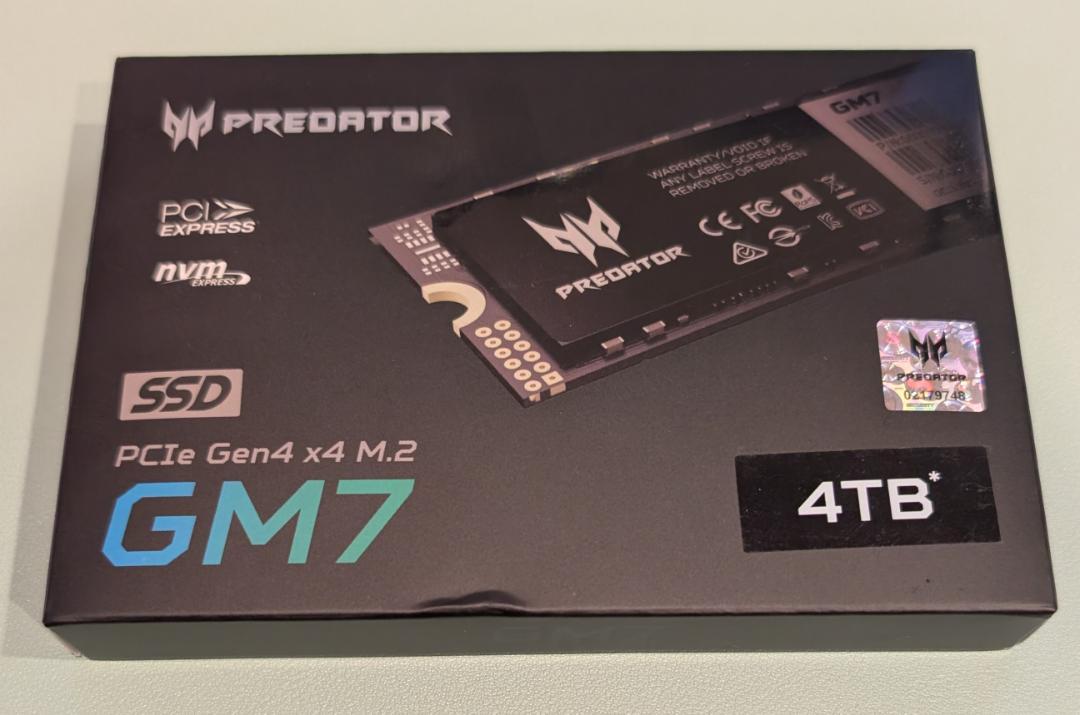 Acer Predator M.2 SSD 4TB GM7 内蔵SSD Gen4