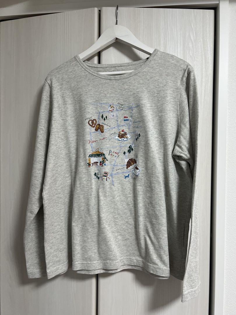 新品Mademoiselle NON NON / グレー 長袖Tシャツ