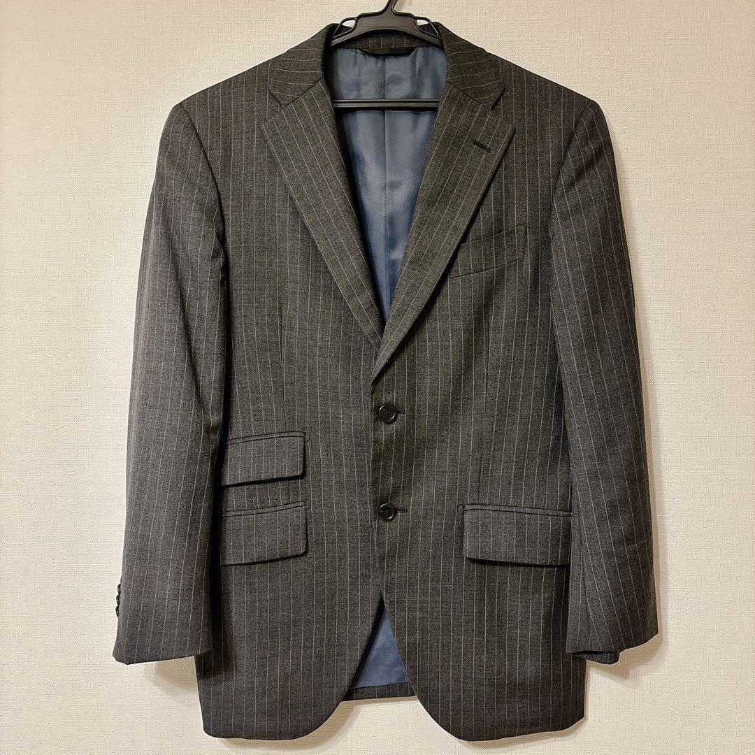 楽天市場】【麻布テーラー azabu tailor】 HOLLAND&SHERRY Super130's 2ボタン スーツ (メンズ) 48A/85  グレー系 ストライプ ○27RMS6979【中古】 : クール・ヴェール 楽天市場店