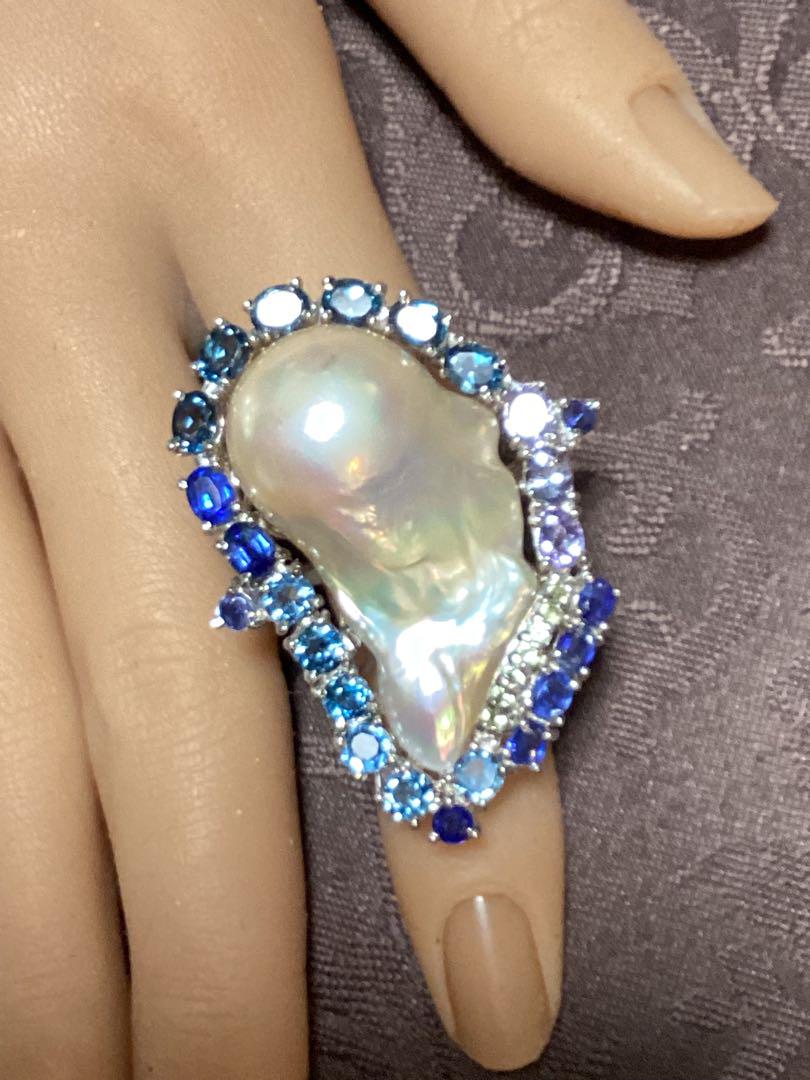 にっこりなし様専用❣️大特価!!!天然ブルートパーズブレスレット20.00ct 画像16