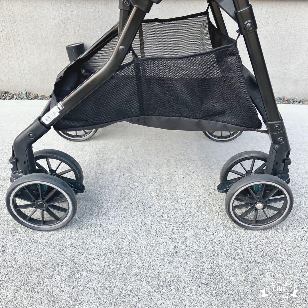 【極美品】Combi スゴカルα 4キャス compact ストライプベージュ