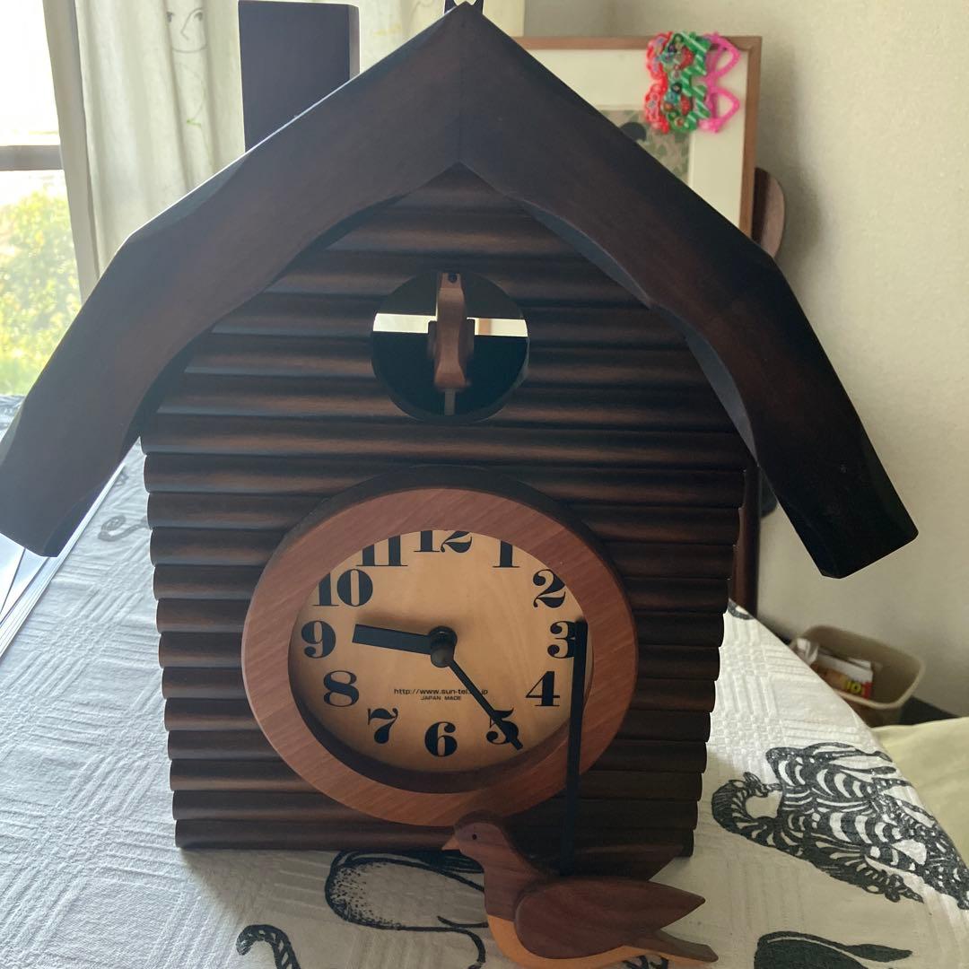 ジャンク　木製振り子時計 日本製　鳩時計