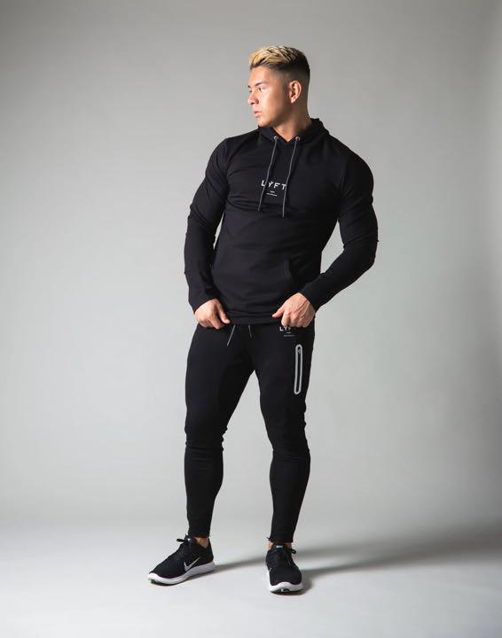 大好き 美品 LYFT リフト SLIM FIT STRETCH PULLOVER - トレーニング あなたにおすすめの商品 LÝFT STRIPE M リフト GREY lyft - V2 PANTS その他