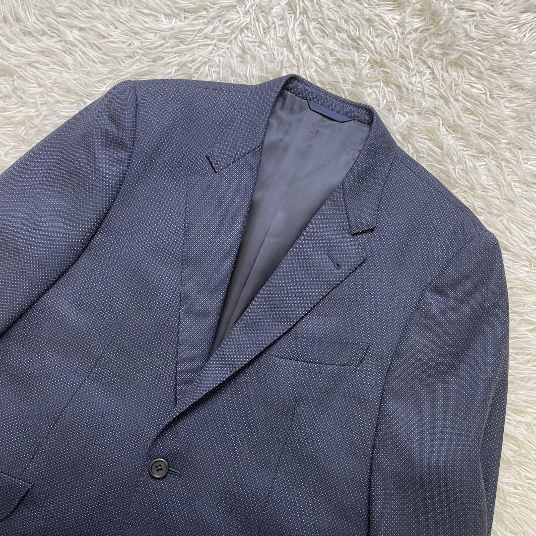 希少 XL ポールスミス スリーピース スーツ ネイビー 裏地 花柄