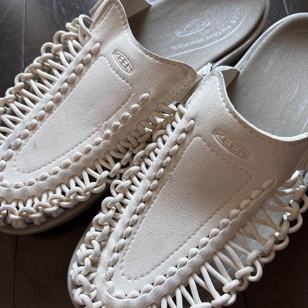 Keen ホワイト 編み込み サンダル KEEN ホワイト 編み込みサンダル （キーン KEEN UNEEK II SLIDE