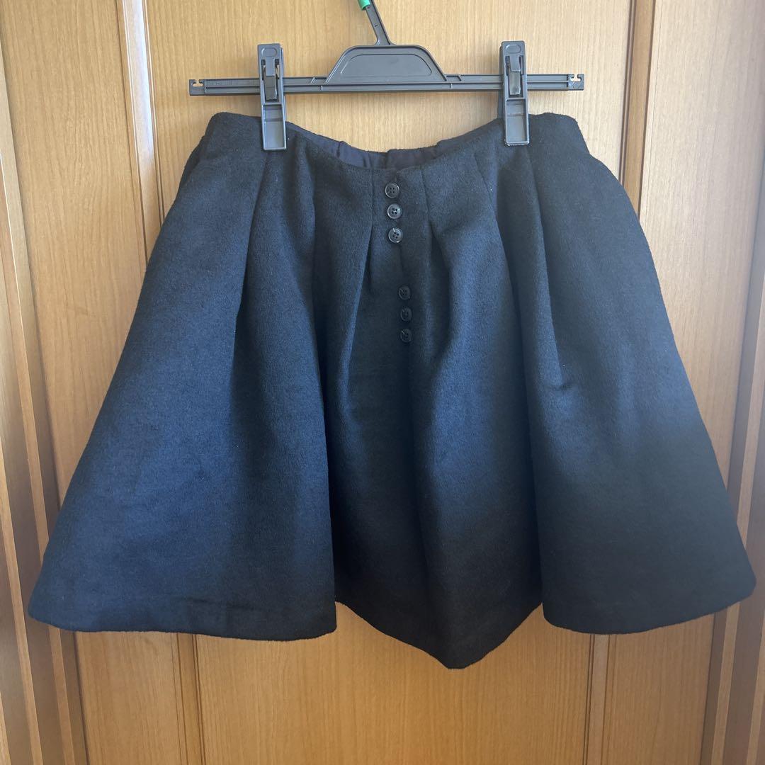 【新品タグ付】M_ マウジー（MOUSSY）タックミニスカート BLK 2