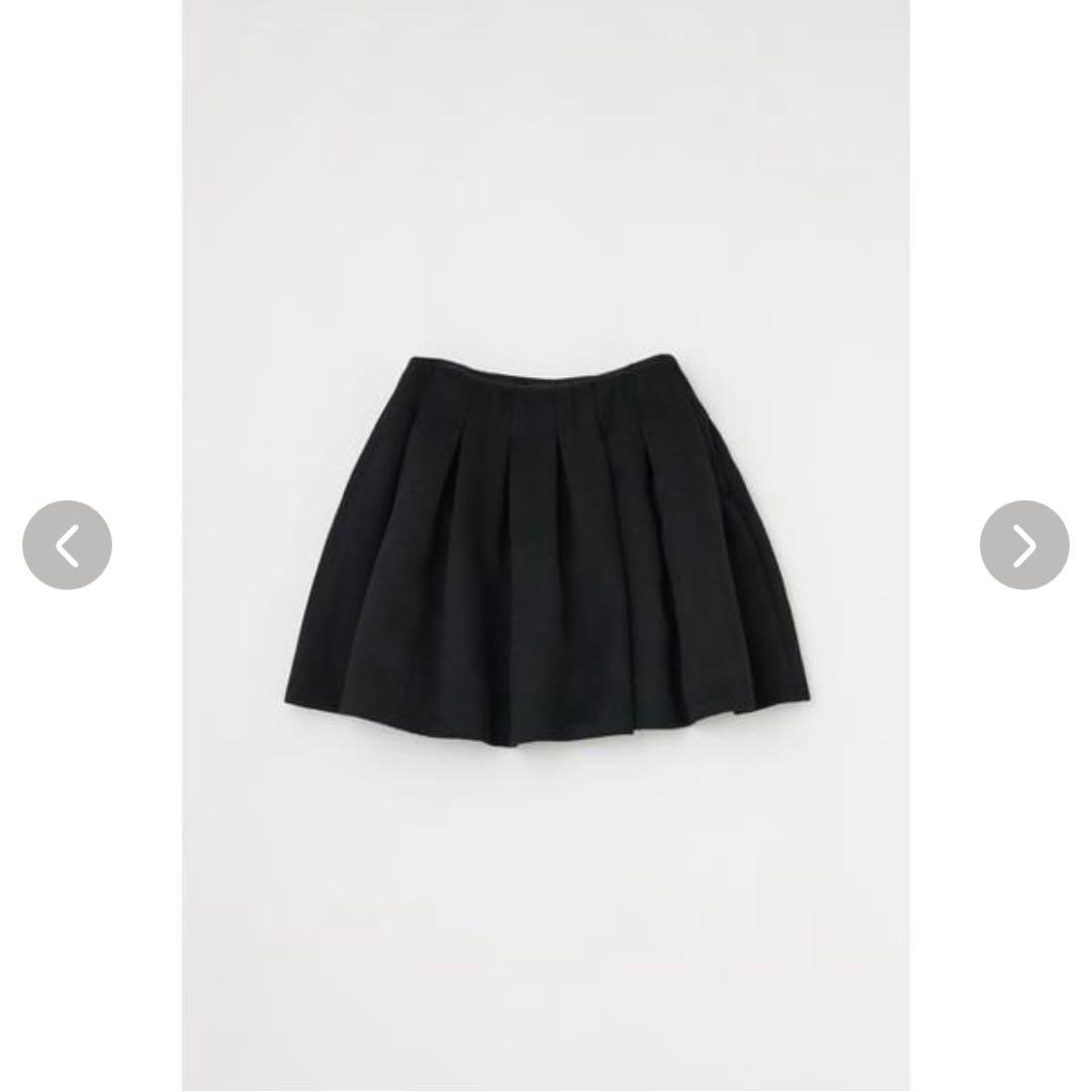【新品タグ付】M_ マウジー（MOUSSY）タックミニスカート BLK 2