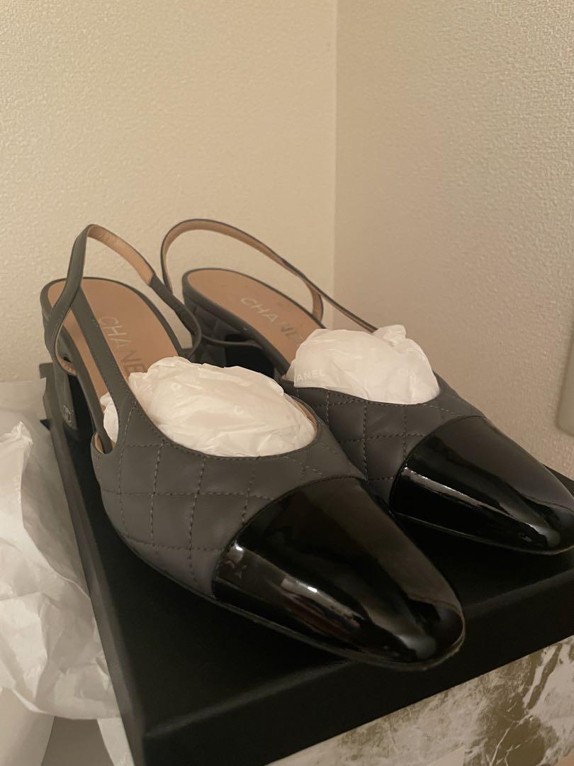 CHANEL スリングバック パンプス