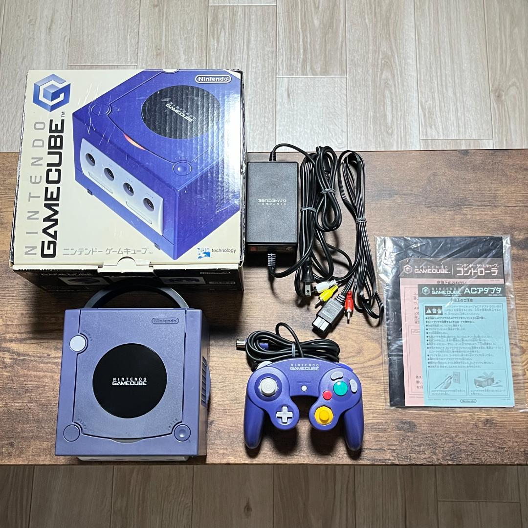 ゲームキューブ GAMECUBE バイオレット 本体 箱セット 動作品 ③