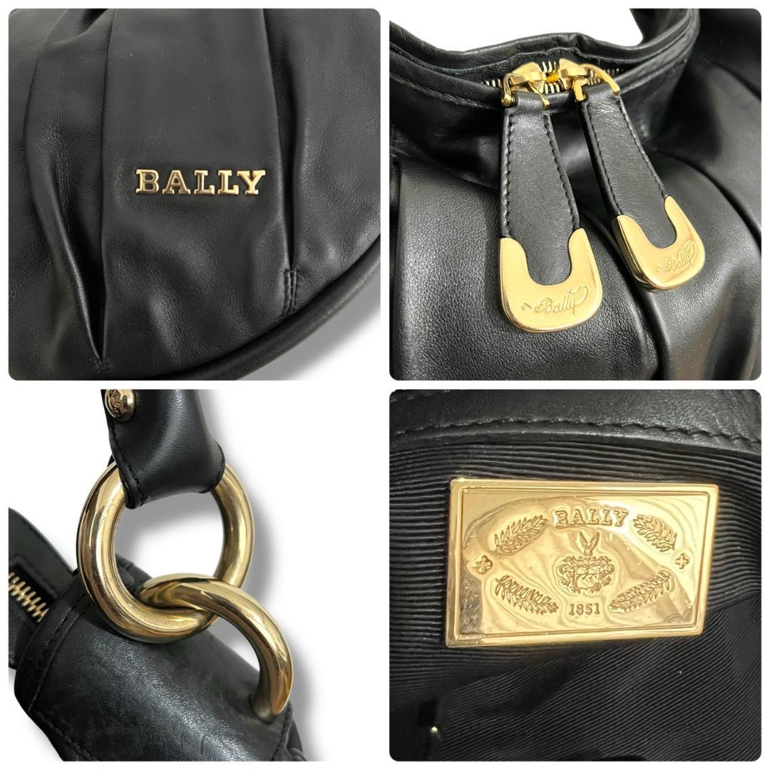 値下げしました！BALLY ブラックレザーバッグ BALLY ブラック レザー ショルダーバッグ