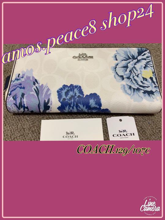 おすすめ♡flower COACH 正規品 鑑定済 長財布♡♡♡