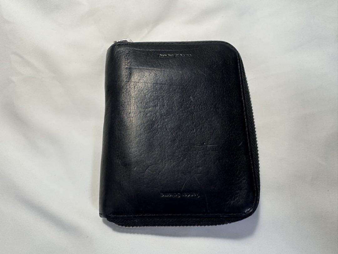 値下げ Hender Sheme レザー 二つ折り財布 黒
