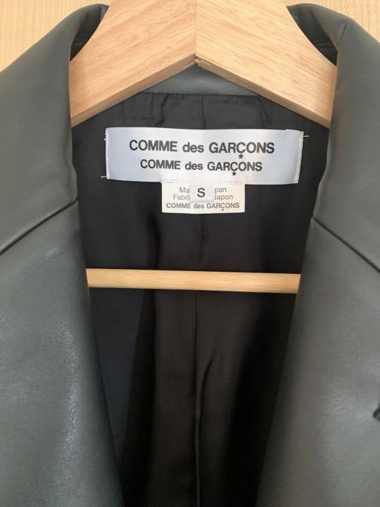 COMME des GARCONS　 22SS短冊フェイクレザーコート