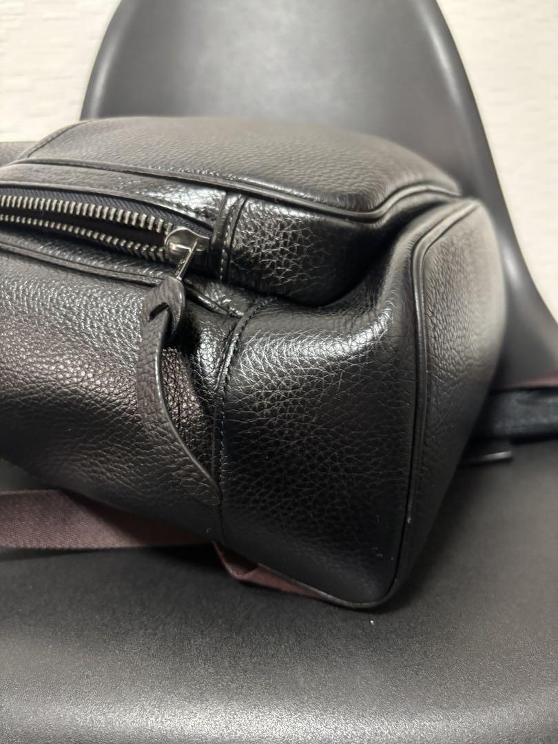 コーチ　リュック　バックパック　ブラック　本革　レザー　coach 美品
