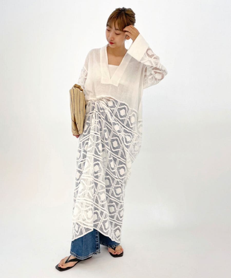 【Plage R’IAM】レースロングワンピース プラージュ リアム 38