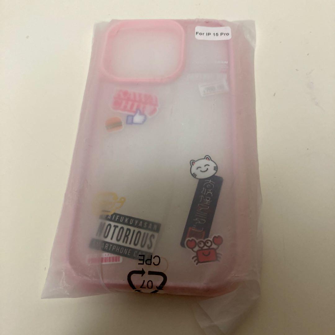 なるせのすまほけーす iPhone15 Pro (ピンク)