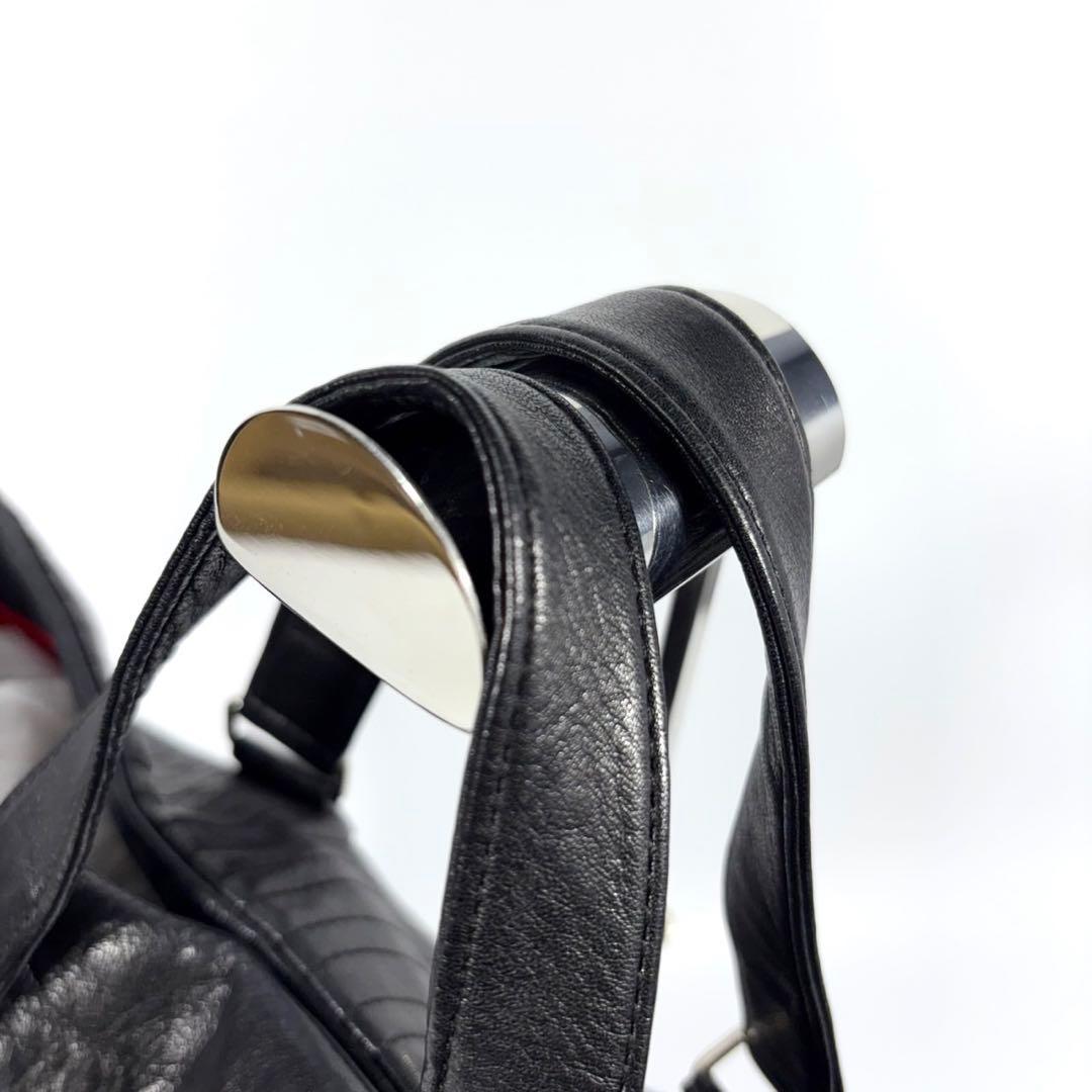 ✨希少 美品✨カワカワ ショルダーバッグ 2way ラウンド 本革 A4可 黒 ✨希少 美品✨カワカワ ショルダーバッグ 2way ラウンド 本革 A4可 黒