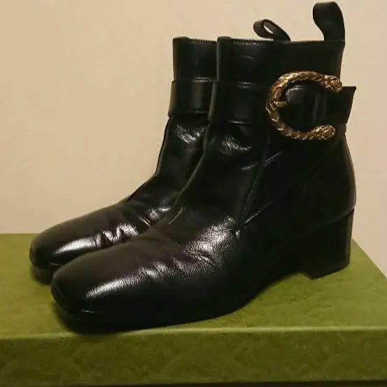 美品 GUCCI タイガーヘッド ショートブーツ ディオニュソス黒 6 美品 GUCCI タイガーヘッド ショートブーツ ディオニュソス黒 6