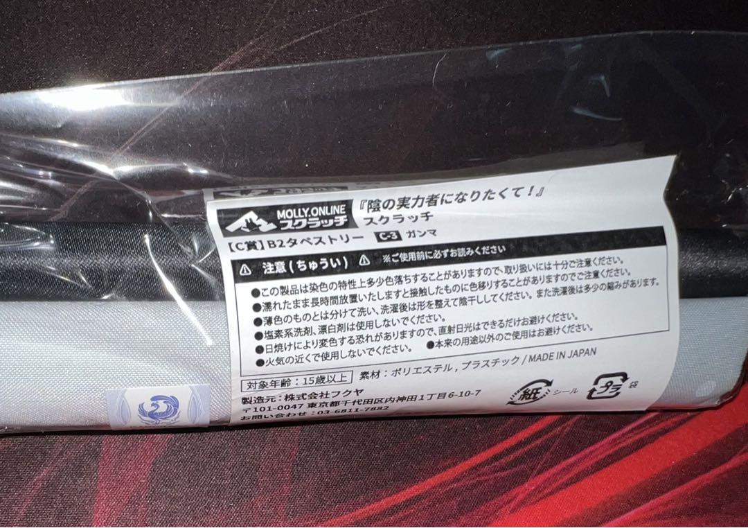 新品未開封 陰の実力者になりたくて! B2タペストリー C-3 ガンマ
