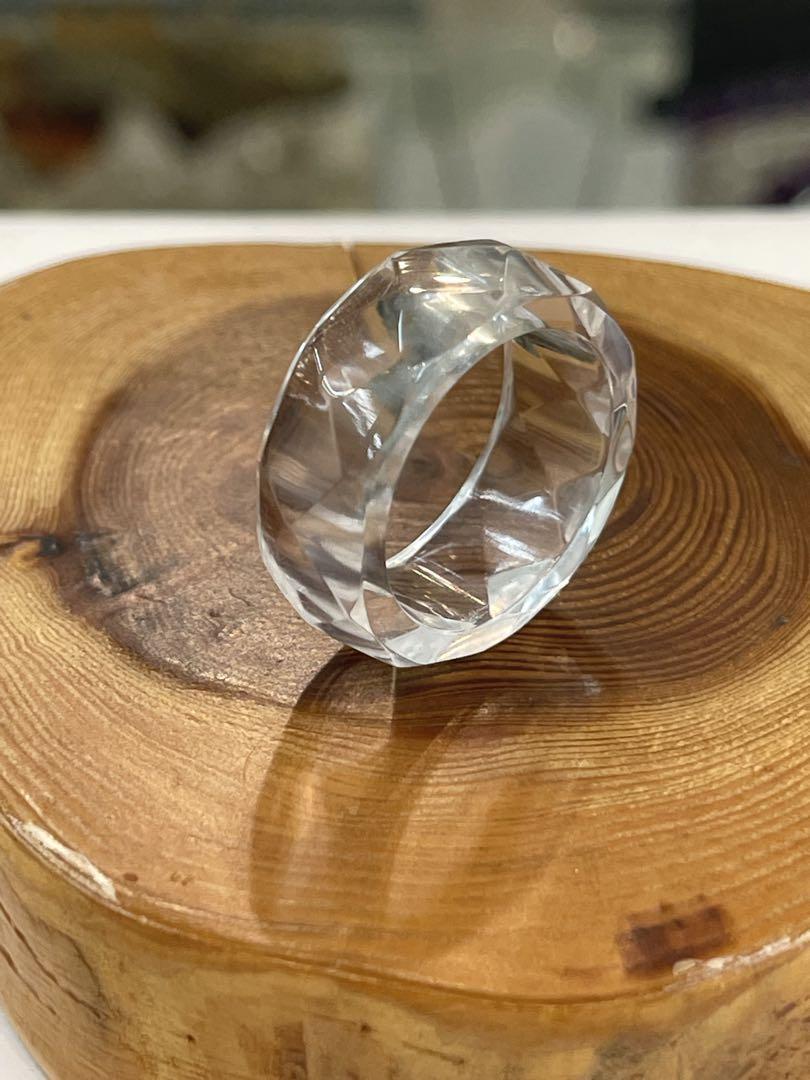 厳選　ガネッシュヒマール産ヒマラヤ水晶　くりぬきリング13号　手作り カット