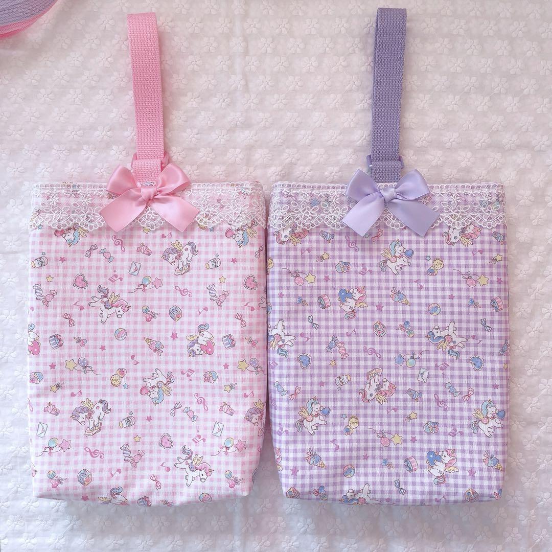 プー様   レッスンバッグ  シューズ袋 ハンドメイド