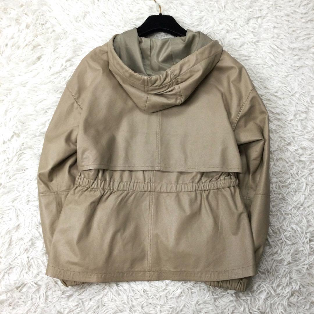 grace class グレースクラス★羊革 フーデット レザージャケット 36