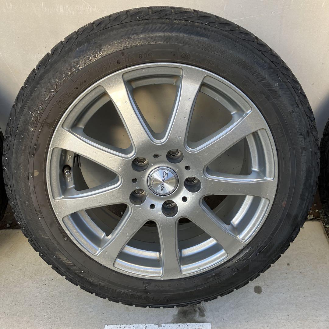 スタッドレスタイヤ　ホイール付き　4本セット　195/60R/16