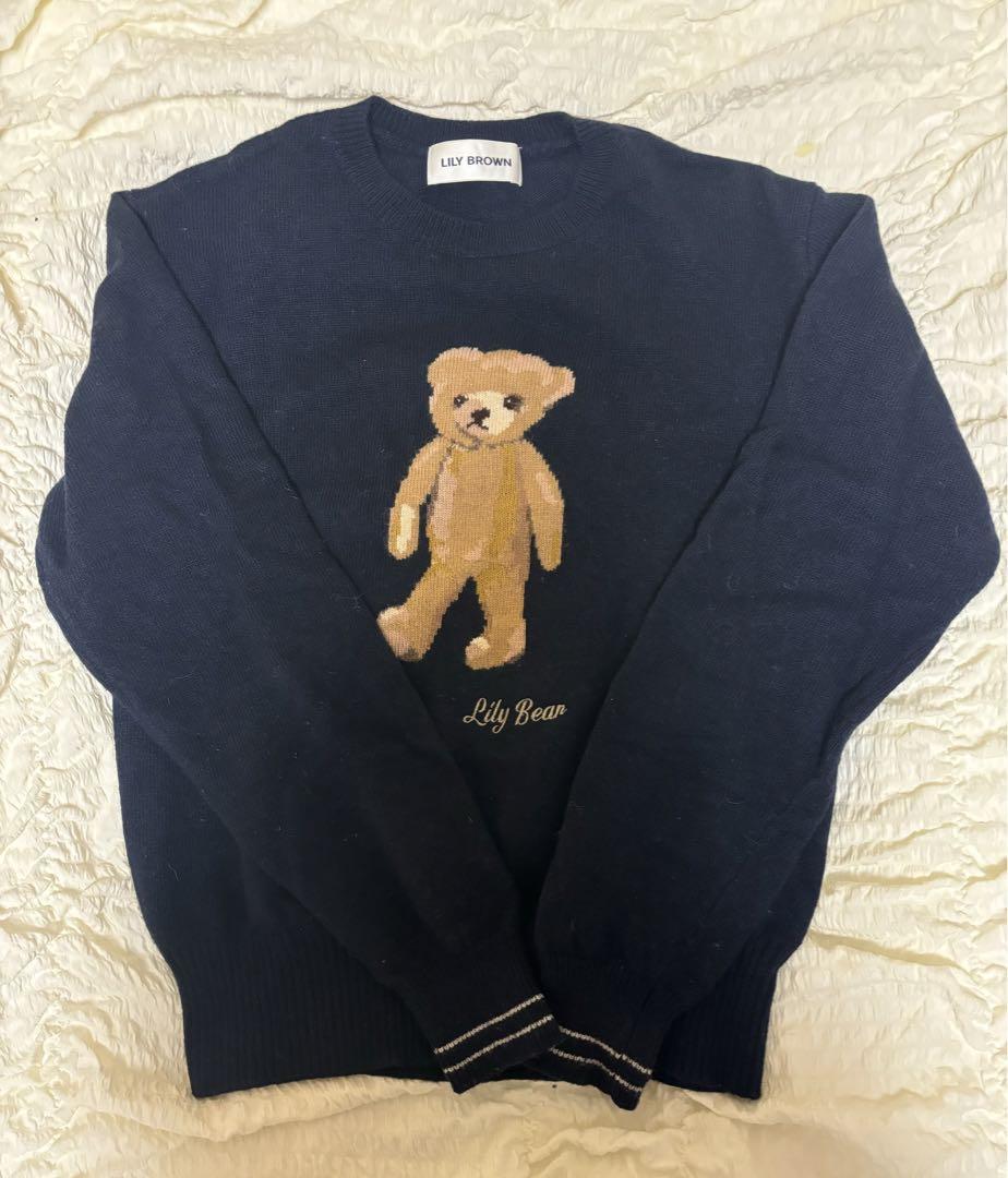 LILY BROWN リリーブラウン Lily Bearプルオーバー NVY