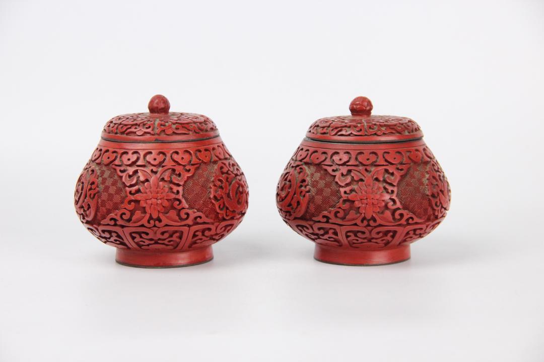 中国美術 時代 推朱 龍 ドラゴン 人物 花 彫刻　小壺　茶入　菓子器 F213