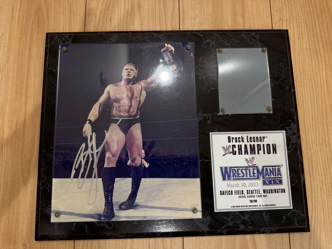 Brock Lesnar WrestleMania XIX サイン入りプレート - メルカリ
