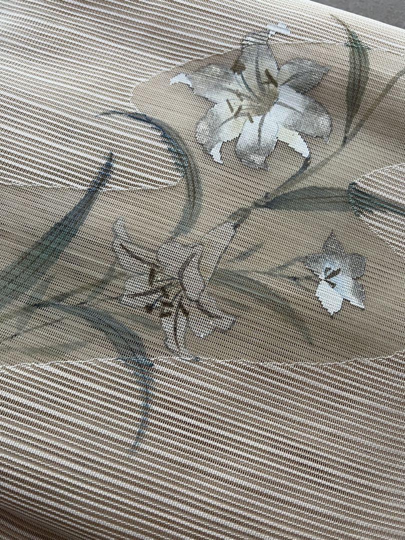 絽綴れ 名古屋帯 ゆりの花 作家もの - メルカリ