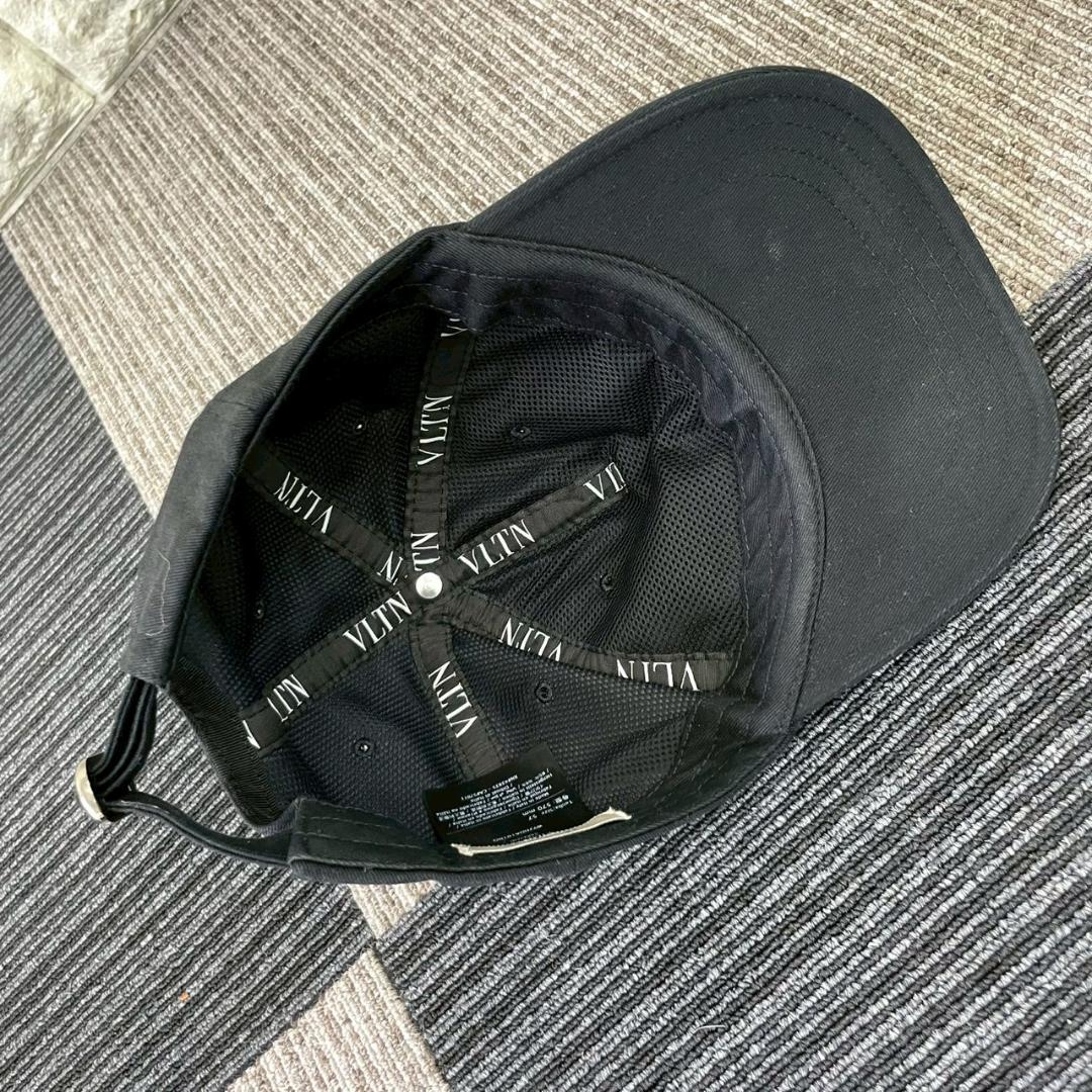 VALENTINO ヴァレンティノ VTLNロゴ キャップ ブラック 帽子