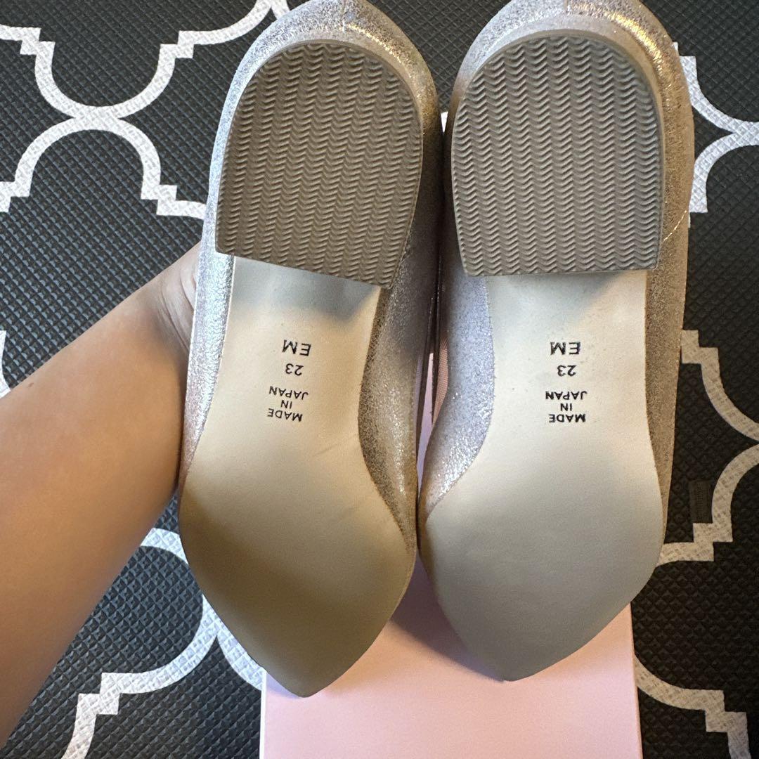 ダイアナ ビジュー バックル パンプス ピンクゴールド 23㌢