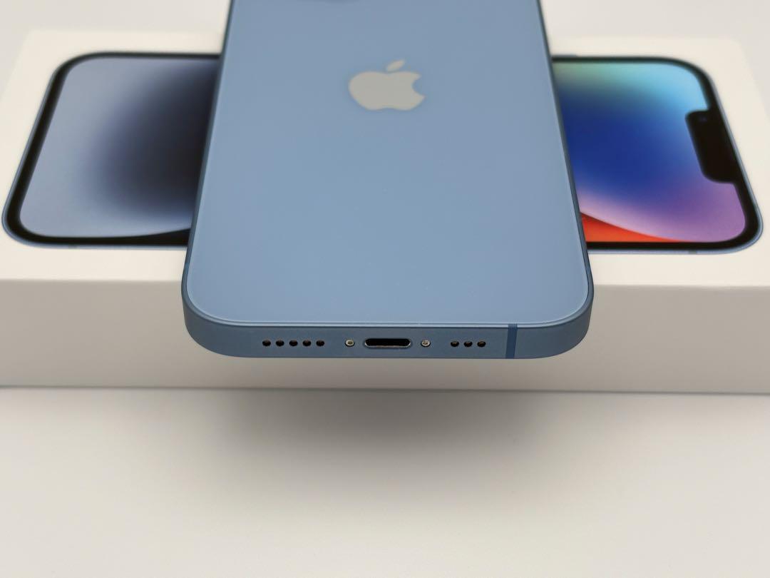 【極上美品】iphone14 128GB ブルー バッテリー86％ SIMフリー