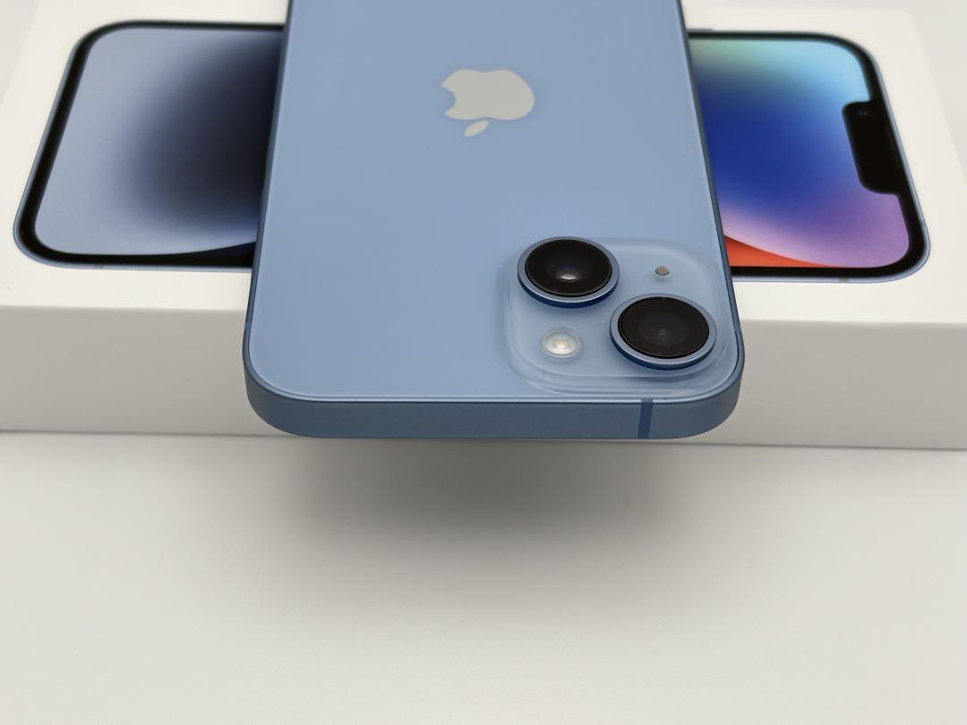 【極上美品】iphone14 128GB ブルー バッテリー86％ SIMフリー