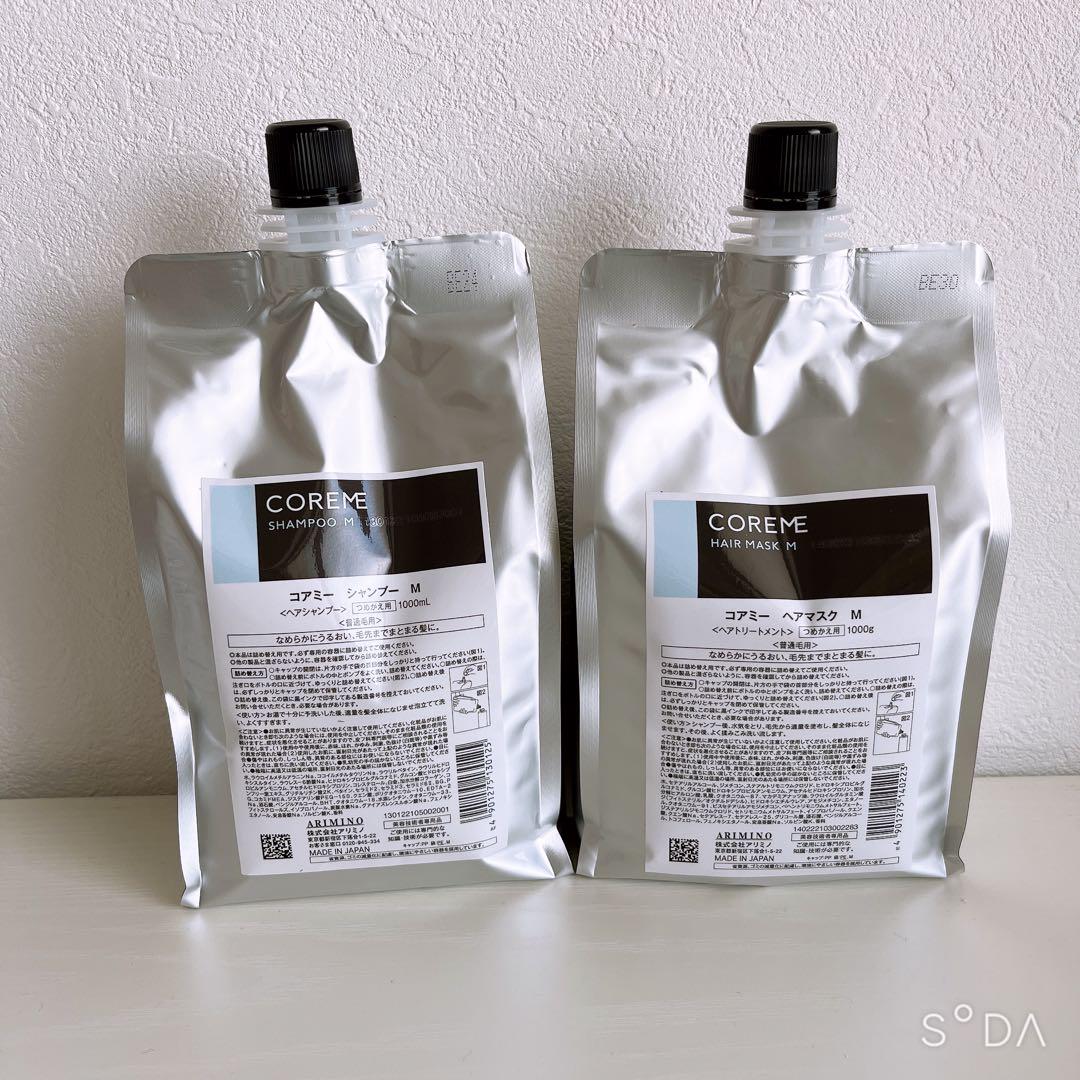 コアミーシャンプー&ヘアマスクM 1000ml&1000g@ コアミー / コアミー シャンプー M／ヘアマスク Mの公式商品情報